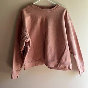 Girlfriend Collective 50/50 Birch Sweatshirt Crewneck pink mauve Lounge sporty